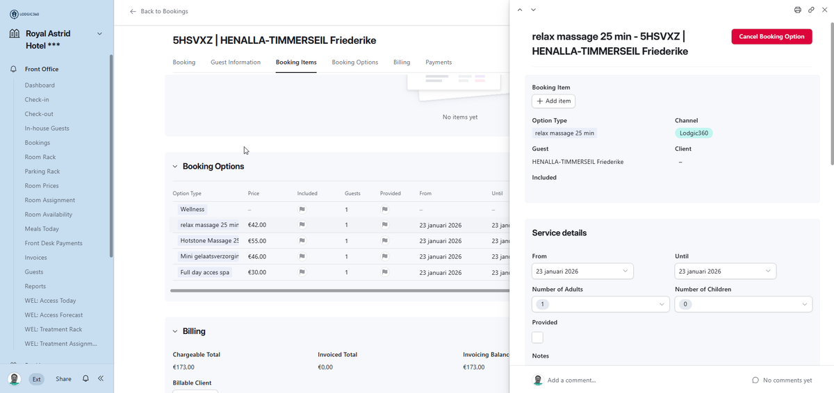 Booking Details – LODGIC360 PMS software